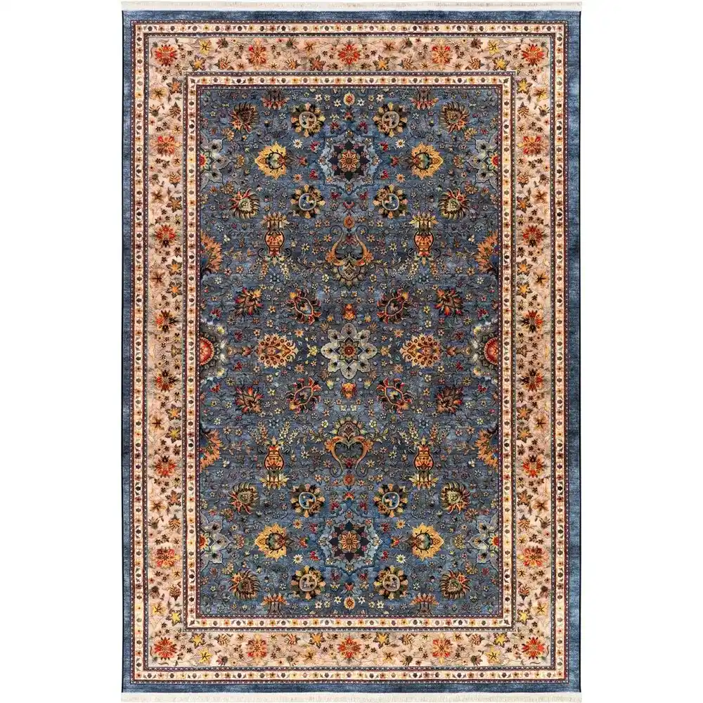 فرش ماشینی سنتی طرح 25cs0360 طوسی 1000 شانه